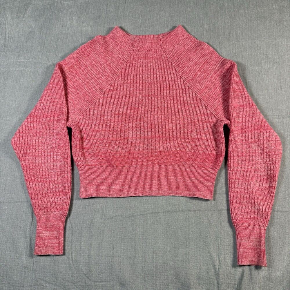 Free People Too Good Pink Cropped Pullover Knit Sweater Women Size XS Barbiecore
